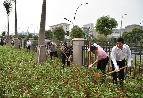 廣西應(yīng)急廳義務(wù)植樹現(xiàn)場