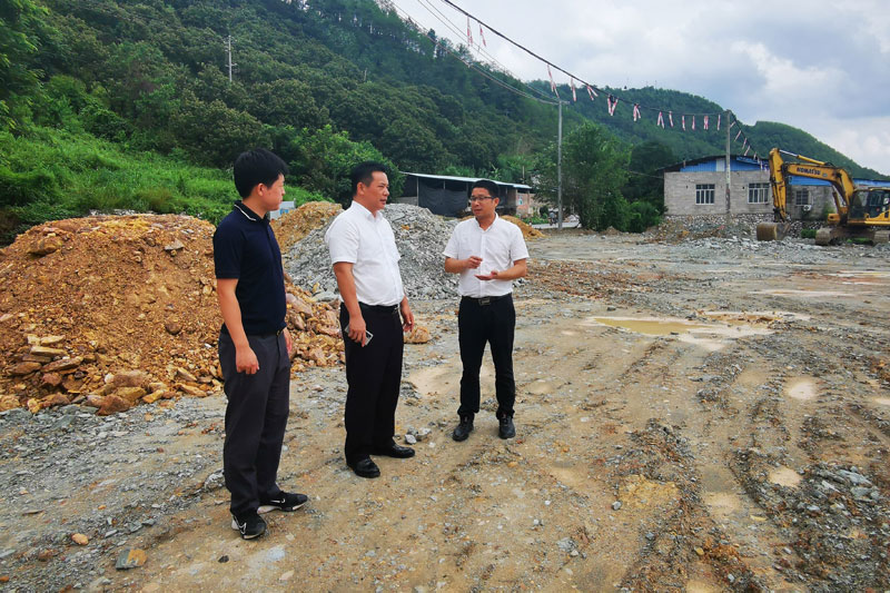 平樂縣委副書記陶捌旺在平樂鎮(zhèn)長灘村長灘物流園指導工作。何萬明攝