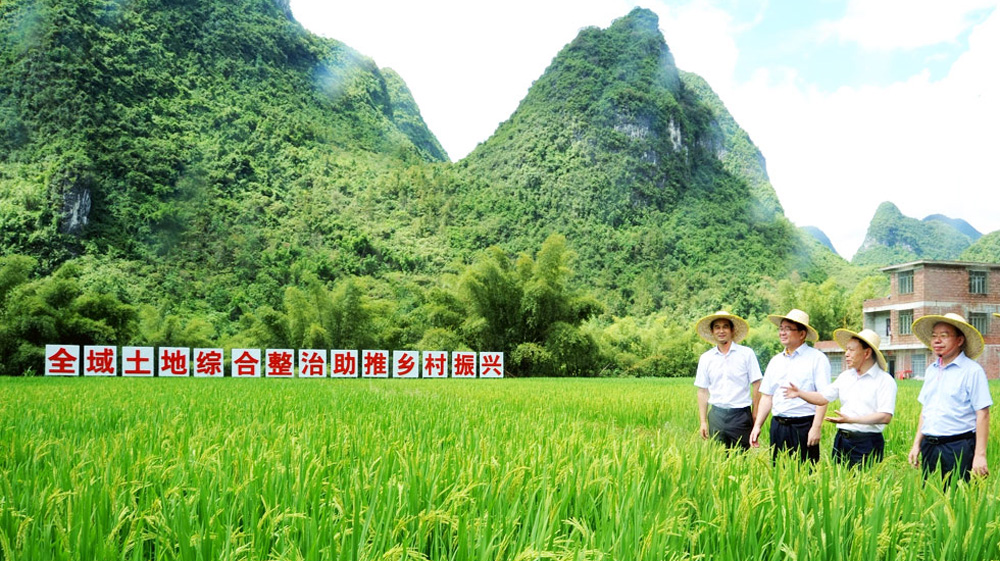  全域土地整治助力少數(shù)民族鄉(xiāng)村美麗“蝶變”在都安縣永仁村，一座座別致的小樓房韻味十足，與穿流而過的刁江碧水構(gòu)成了一幅山青、村凈、水美、民富的美麗鄉(xiāng)村畫卷