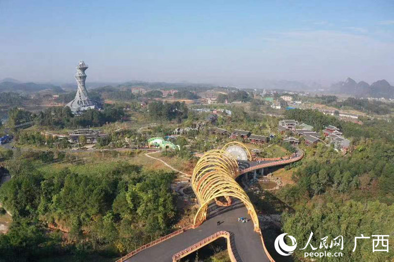 河池園博園航拍圖。人民網(wǎng) 嚴立政攝