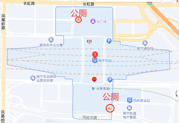 南寧市公廁“便民地圖”。