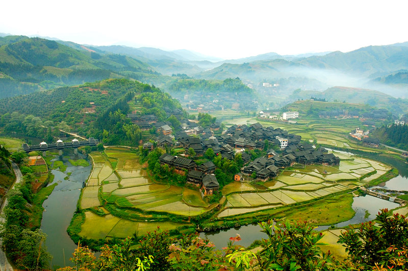 程陽八寨景區(qū)全景。廣西旅發(fā)集團(tuán)供圖